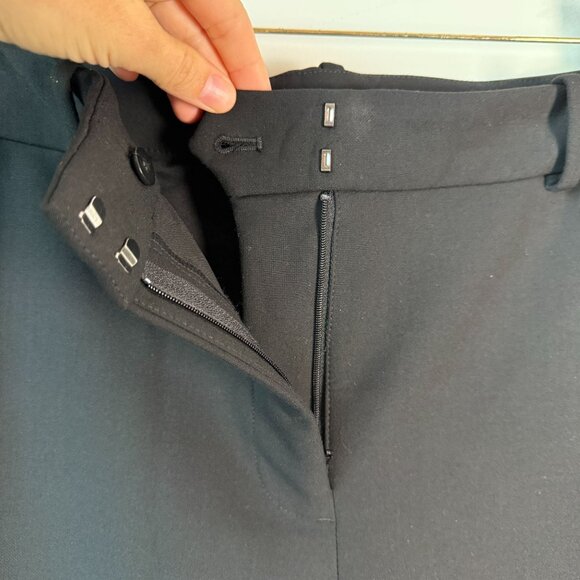 J. Crew Petite Trouser Wide-Leg Four-Season Stretch Pleats Carreman Black SZ 12P - Picture 10 of 10